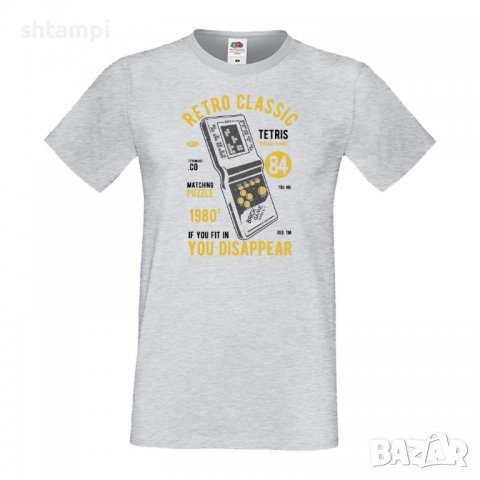 Мъжка тениска Tetris Brick Game Игра геймър,Изненада,Подарък,Празник , снимка 3 - Тениски - 36812484