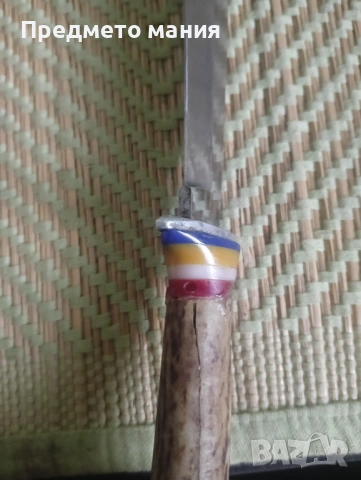 Уникален ръчно изработен ловен нож с дръжка от еленски рог, снимка 6 - Ножове - 53369021