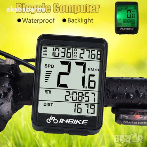 Водоустойчив безжичен LCD компютър за велосипед Колело Скоростомер километраж Одометър мотор скутер , снимка 1 - Аксесоари за велосипеди - 37106528