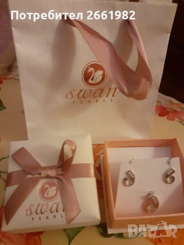 Сребърен комплект с цирконий -SWAN, снимка 3 - Бижутерийни комплекти - 42681440