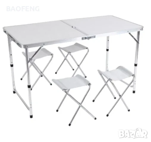 !!! Промоция Нови Компект Сгъваема Маса и 4 Стола Malatec от алуминии ULTRA от вносител , снимка 11 - Градински мебели, декорация  - 50481241