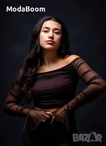 Черен дамски топ , снимка 3 - Корсети, бюстиета, топове - 48428342