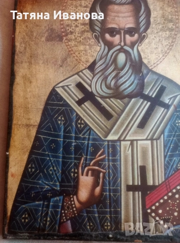 Св.Григорий Богослов , снимка 4 - Икони - 51595564