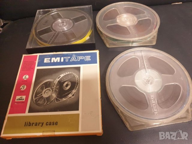 15см магнетофонна ролка Emitape С лента и пластмасова кутия. По 20лв./бр., снимка 1