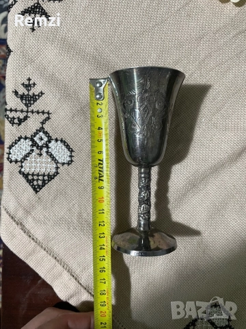Комплект от 6 посребрени високи чаши , снимка 3 - Чаши - 52080075