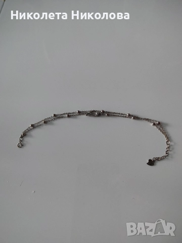 Сребърна дамска гривна , снимка 3 - Гривни - 52890616