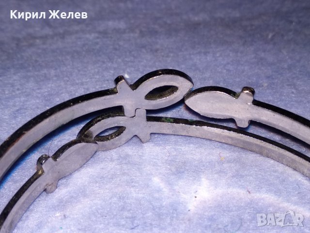 КРАСИВА СРЕБРИСТА ВИНТИДЖ АРТ ГРИВНА от БЛАГОРОДНА НЕРЪЖДАЕМА СТОМАНА 38049, снимка 8 - Гривни - 40811909