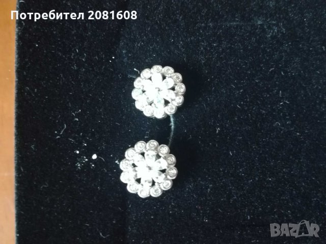 Сребърни обеци с цирконий