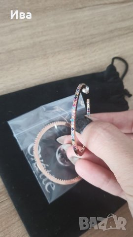 Обици с камъни Oxette , снимка 4 - Обеци - 34972141