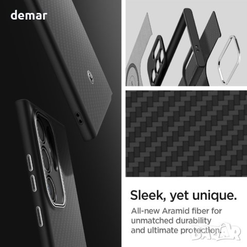 Калъф Spigen съвместим с Samsung Galaxy S24 Ultra - черен мат, снимка 7 - Калъфи, кейсове - 44207498