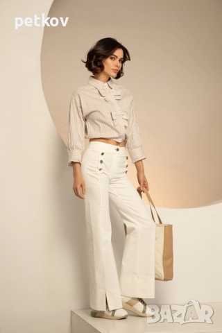 Бял панталон Lucy Fashion, XS, снимка 3 - Панталони - 52110597