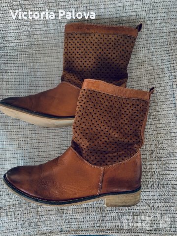 Португалски летни ботуши BUFFALO LONDON,естествена кожа, снимка 8 - Дамски ботуши - 34202219