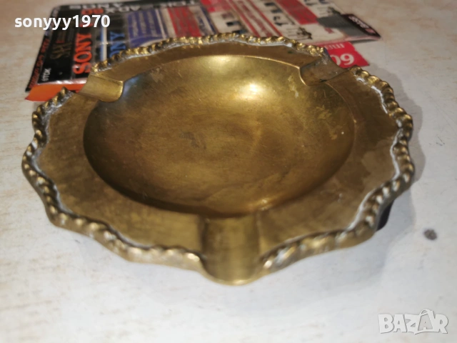 ПЕПЕЛНИК МЕД/МЕСИНГ-ВНОС SWISS 1001262016LCHERY1, снимка 9 - Антикварни и старинни предмети - 53057263