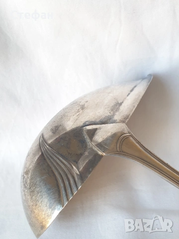 Посребрен черпак с позлата, снимка 4 - Антикварни и старинни предмети - 54270562