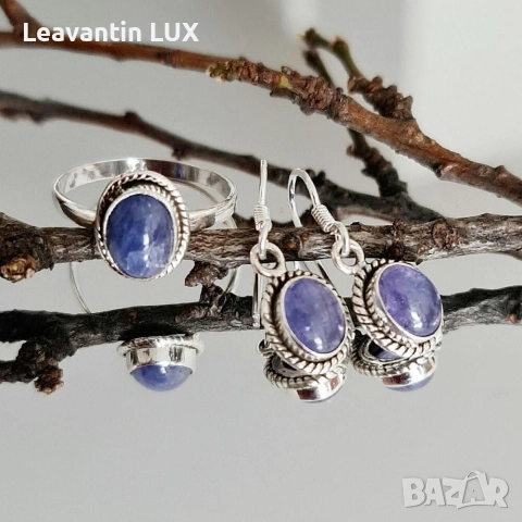 Сребърен комплект с Танзанит 