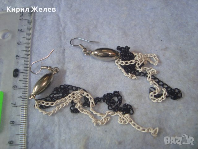 СТИЛНИ СРЕБРИСТИ ВИНТИДЖ - АРТ ХЕНД МЕЙД ОБЕЦИ с ВЕРИЖКИ 24965