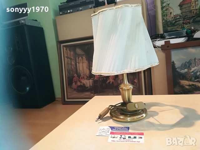 нощна лампа-мед/месинг-внос швеция 35х22см, снимка 8 - Колекции - 29850261
