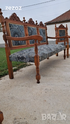 Канапе и две кресла орех, снимка 7 - Дивани и мека мебел - 52456718