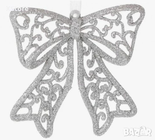 Коледна украса за елха - Блестяща панделка, снимка 3 - Декорация за дома - 52441684