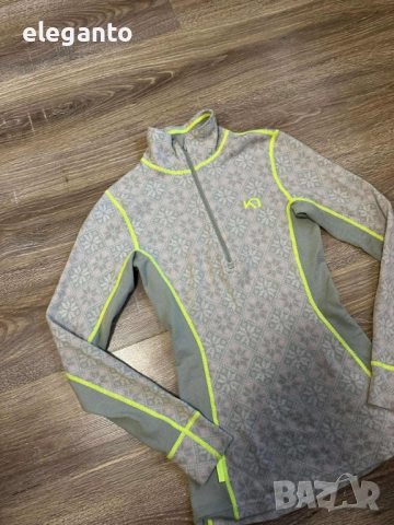 Нова Kari Traa Rose Half Zip Base Layer Top - 100% Merino Wool , XS размер, снимка 5 - Блузи с дълъг ръкав и пуловери - 52679871