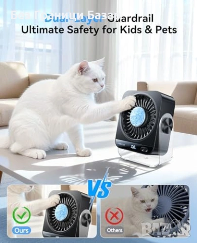 Нов USB презареждаем настолен вентилатор 199 скорости LED дисплей за офис дом бюро, снимка 9 - Други стоки за дома - 54100545