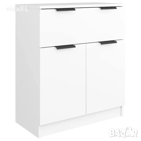 vidaXL Бюфет от 3 части, бял, инженерно дърво, снимка 5 - Бюфети - 56146644