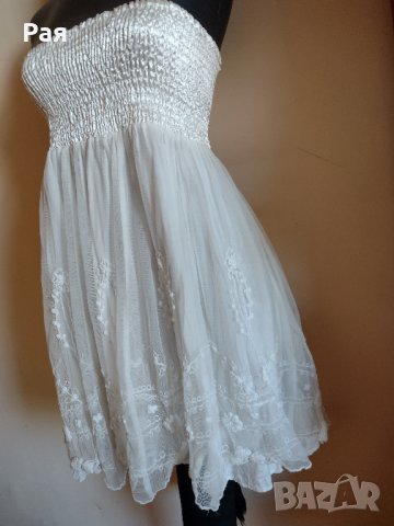 Ефектна бяла рокля дантела, снимка 3 - Рокли - 34184494
