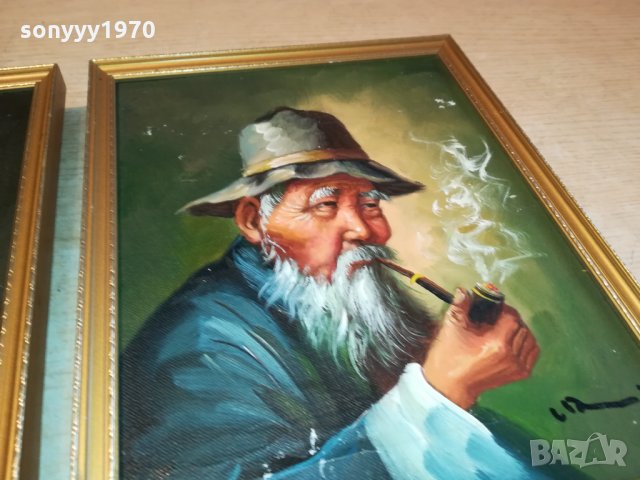 SMOKERS-ENGLAND-КАРТИНИ ОТ АНГЛИЯ-235лв ЗА 1бр-МАСЛЕНИ БОИ 2211211619, снимка 11 - Антикварни и старинни предмети - 34891343