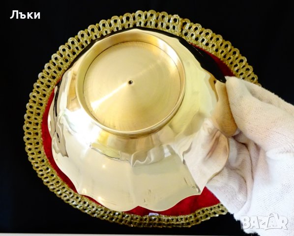 Бронзова бонбониера водна лилия. , снимка 3 - Антикварни и старинни предмети - 36597591