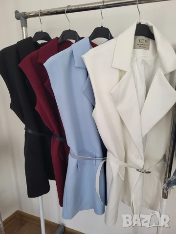 овърсайз елек с колан , снимка 2 - Елеци - 51152264