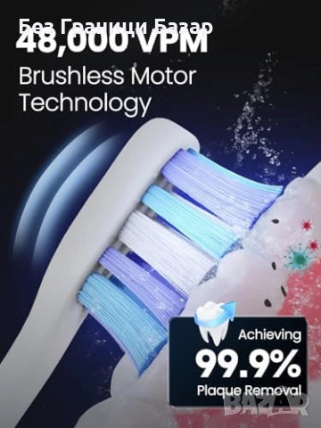 Нова Електрическа четка за зъби IPX8, 180 дни батерия, 4 глави, 5 режима, снимка 5 - Други - 52497531