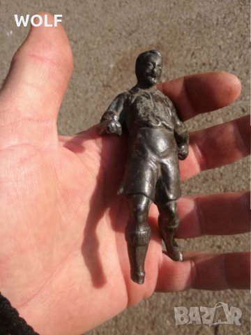 Метална фигурка от Френски часовник футболист, снимка 7 - Антикварни и старинни предмети - 30768463