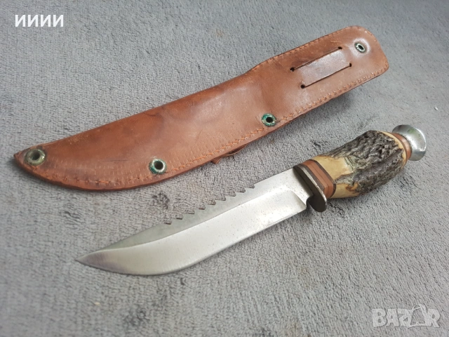 Немски нож с трион, снимка 2 - Антикварни и старинни предмети - 53316383