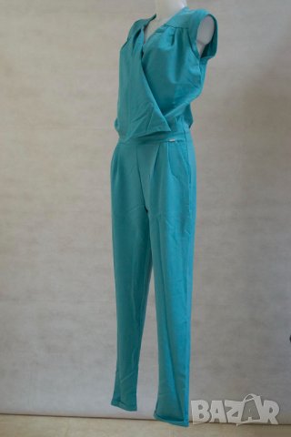 Син тюркоазен дамски гащеризон марка Numoco - M, снимка 4 - Гащеризони - 42533145