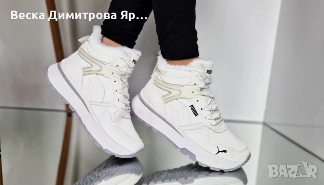 Дамски обувки с топла дебела вата 