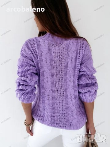 Нова ежедневна къса дамска жилетка (пуловер) с V-образно деколте и копчета, 3цвята , снимка 9 - Жилетки - 39893909