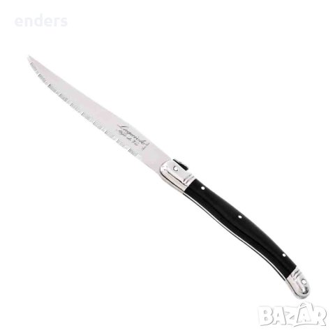 Комплект 6 ножa за стекове с дървена поставка Laguiole Style de Vie Premium Black, снимка 3 - Прибори за хранене, готвене и сервиране - 42176435