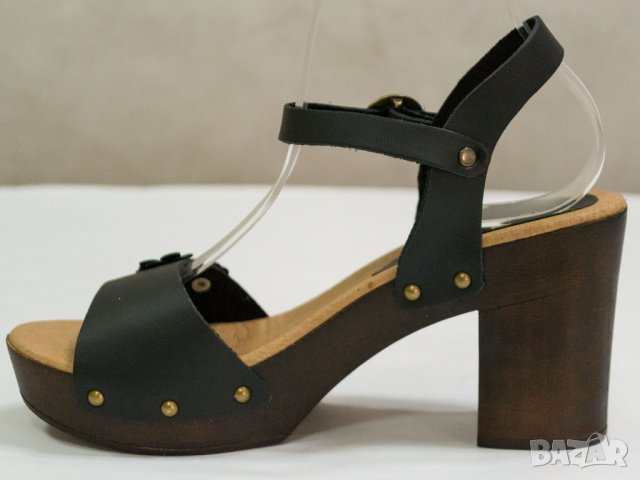 Дамски кожени сандали в черно марка Maria Barcelo , снимка 4 - Сандали - 38471103