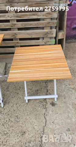 НОВО. Сгъваема висока и ниска маса за тераса.60/60/74 см., снимка 2 - Форми - 51625785