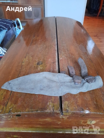 Стар брезентов калъф за войнишка кирка