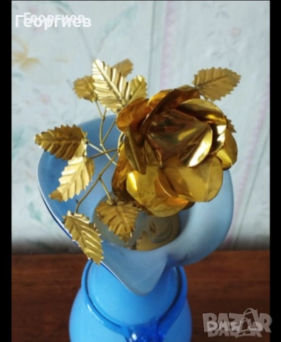 Вази керамика,цветно стъкло,метал,дърво., снимка 5 - Декорация за дома - 49420045