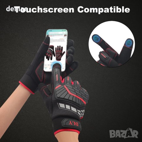 Предпазни работни ръкавици, противоударни ръкавици за тежка работа - L, снимка 6 - Други стоки за дома - 42731824