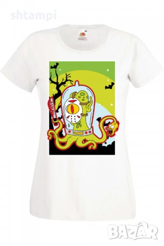 Дамска тениска The Simpsons Alien,Halloween,Хелоуин,Празник,Забавление,Изненада,Обичаи,, снимка 3 - Тениски - 38149380