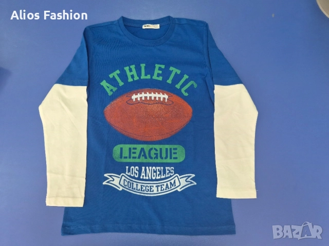 Koton детски дрехи, блуза/тениска момче Athletic League, синьо-бяло, НОВО – 1бр. €5.99 / 3бр. €14.99