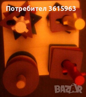Дървени колони с фигури, снимка 2 - Играчки за стая - 39438914