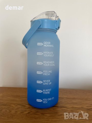 DEARRAY 2 литрова тританова спортна бутилка за вода със сламка, снимка 10 - Други стоки за дома - 42642945