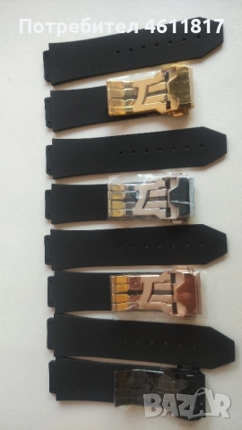 Силиконови каишки за часовник HUBLOT 25-19мм, снимка 7 - Каишки за часовници - 52179643