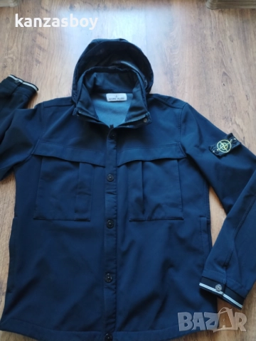 Stone Island 2014 Navy High Neck Soft Shell Jacket - мъжко софтшел яке Л, снимка 3 - Якета - 52850152