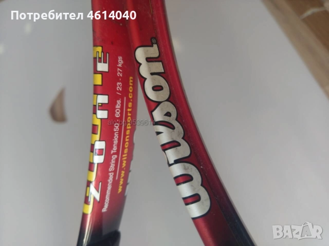 Ракета Wilson soft shock, с калъфа, снимка 6 - Тенис - 52654152