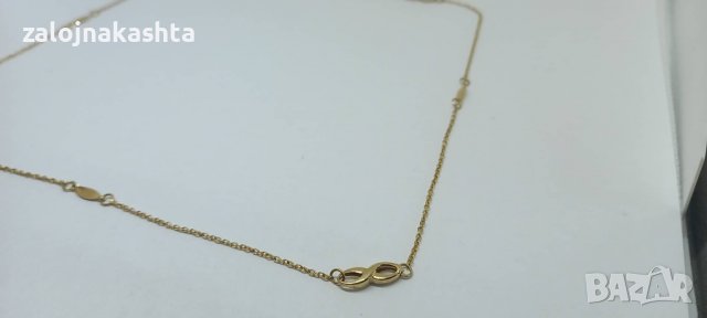 Ново  Златно колие-2,29гр/14кр, снимка 4 - Колиета, медальони, синджири - 38623966